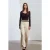 Vrouwen Met Ceintuur Ruime Pantalon van Crepe