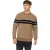 Crosshatch Heren Roundall Chenille Gebreide Trui (Taupe)