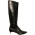 Mulberry Knee-Length Black Heels