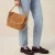 Sissy-Boy suede crossbody tas met studs camel