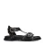 Sacha leren sandalen zwart