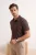 TRENDYOL MAN Heren Bruin Effen Lang Regular fit Poloshirts