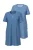 Ulla Popken Nachthemd  blauw denim / wit