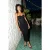 TRENDYOLMİLLA Dames Zwart Effen Midi Mouwloos Stijlvol/Avond Bodycon Jurken