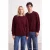 TRENDYOL MAN Heren Bordeaux Effen Lang Oversized Sweatshirts