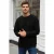 TRENDYOL MAN Heren Zwart Effen Lang Oversized Sweatshirts