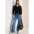 Cecil Dames Shirt met 3/4 mouwen en split neck in Zwart