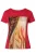 Rode top met abstracte print van viscose-elastaan