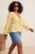 Trendyol Curve Dames Geel Effen Lang Oversized Grote maten Overhemden