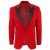 Heren rood fluwelen diner smoking colbert blazer