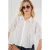 Losse Cropped Knop-Up Shirt met Kraag