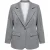 Trendyol Curve Dames Grijs Effen Lang, Getailleerd Grote maten Blazers