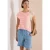Shirt met boothals en strepen