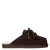 Manfield suède pantoffels met kraaltjes – bruin