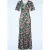 Fiona Floral maxi jurk in zwart en multi