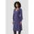Ruby midi overslagjurk donkerblauw