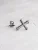 REYTEL Oorbel ‘CHROME CROS’  zilver
