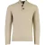Trui Thomas Maine beige gemeleerd half zip