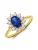 Lucardi Ring  enziaan / goud / zilver
