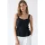 Mouwloze Peplum Blouse met Vierkante Halslijn