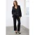 TRENDYOLMİLLA Dames Zwart Effen Lang Regular fit Blazers