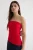 TRENDYOLMİLLA Dames Rood Effen Mouwloos Getailleerd Blouses