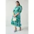 LK Bennett Eleanor Frill Midi Dress Green/blue