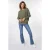 EsQualo Sweater Batwing Leaf Green