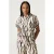 Garcia top met zebraprint ecru