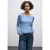 Street One Dames Basic shirt met lange mouwen in Blauw