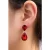 Dainty Drama oorbellen in rood