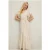 LK Bennett Liv Jaquard Maxi Dress Cream