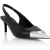Leather Slingback Shoes Skull Toe