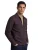Thomas Maine overshirt merinowol rits aubergine