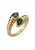 ELLI Ring  goud / donkergroen