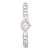 Ovale Roze Wijzerplaat Armband Horloge 7313s01mac