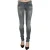 PLEIN SUD Blauwe Gewassen Lage Taille Slim Fit Skinny Denim Casual Jeans