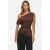 VILA off shoulder top met plooien – bruin