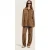 ALTER EGO Georgia Suede Overshirt Blouse Dark Sand