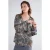 Summum Woman Top V Neck Dotted Leafs Cloud