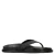 Sacha leren teenslippers zwart
