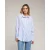 Losvallende gestreepte blouse met geschulpte rand aan de mouw