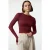 TRENDYOLMİLLA Dames Bordeaux Effen Lang Getailleerd Blouses
