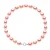 Kralen armband Zoetwater 4-5mm Rijstkorrels Roses Wit Goud 18 Karaat