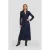 Ruby maxi mesh jacquard jurk donkerblauw