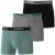 O’Neill Heren boxershorts trunks effen 3-pack saliegroen/grijs/zwart