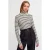 Dames Gestreepte Ribbels Turtleneck Trui