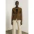 Geruite getailleerde blazer van 100% katoen