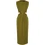 Groene, rechte, mouwloze midi-jurk voor dames, geschikt voor overdag en ’s avonds.