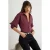 TRENDYOLMİLLA Dames Paars Effen Lang Slim fit Overhemden